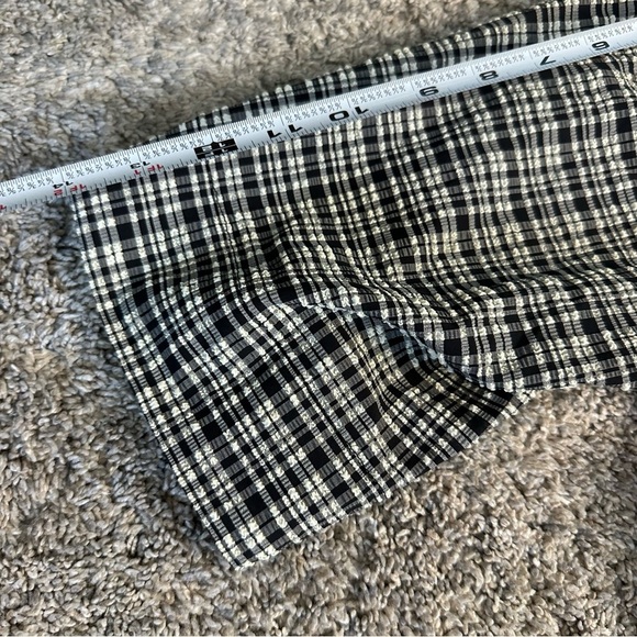 Ganni Rucked Check Plaid Top Blouse - Picture 13 of 16